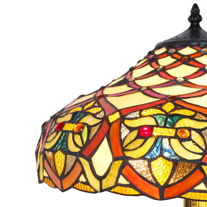 Tiffany-Style Baroque Floor Lamp Brown Tiffany Traditional Bronze - Diamond Home USA
