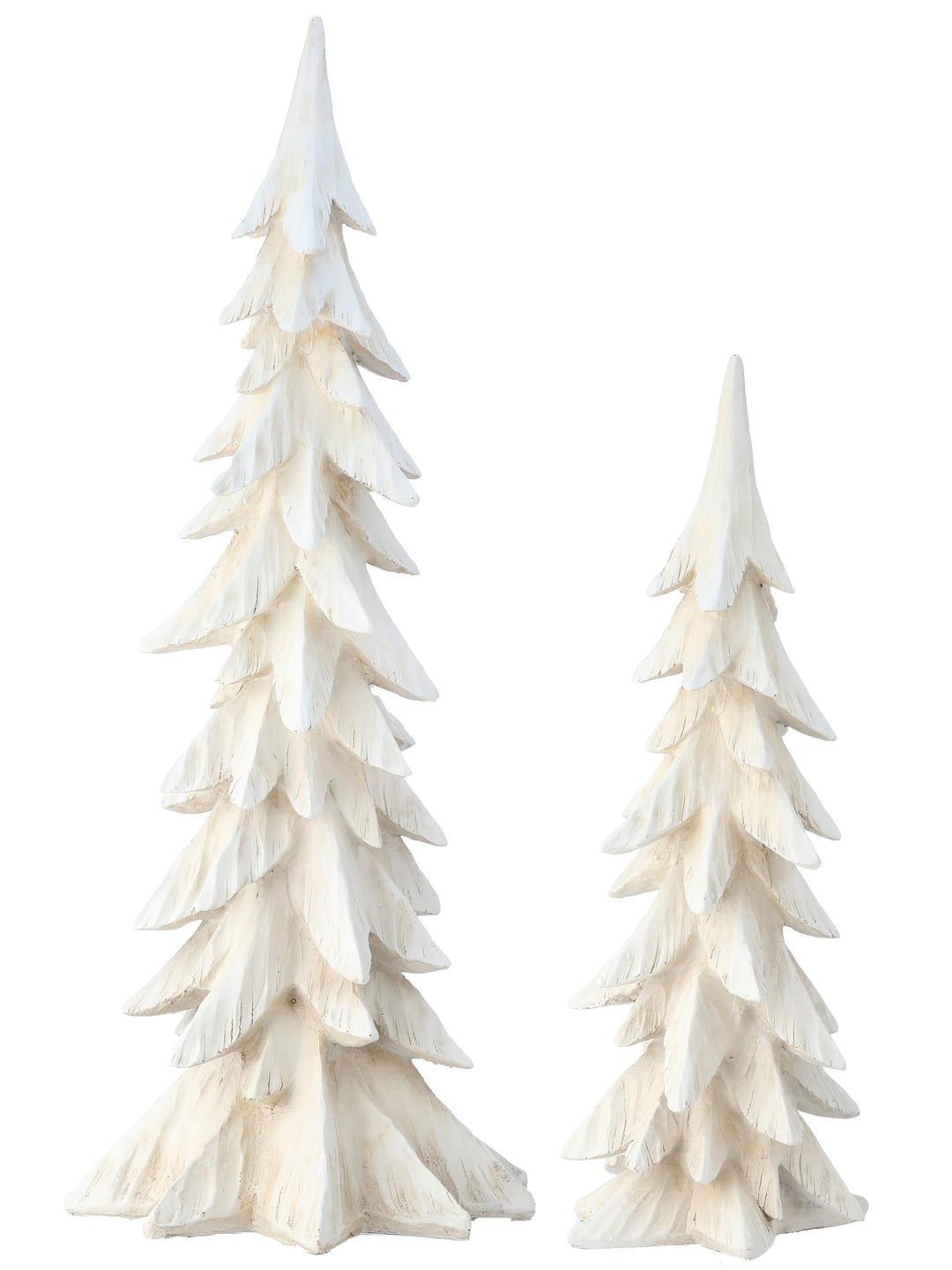 Regency International 18-25" Resin Winter Retreat Tree Set of 2