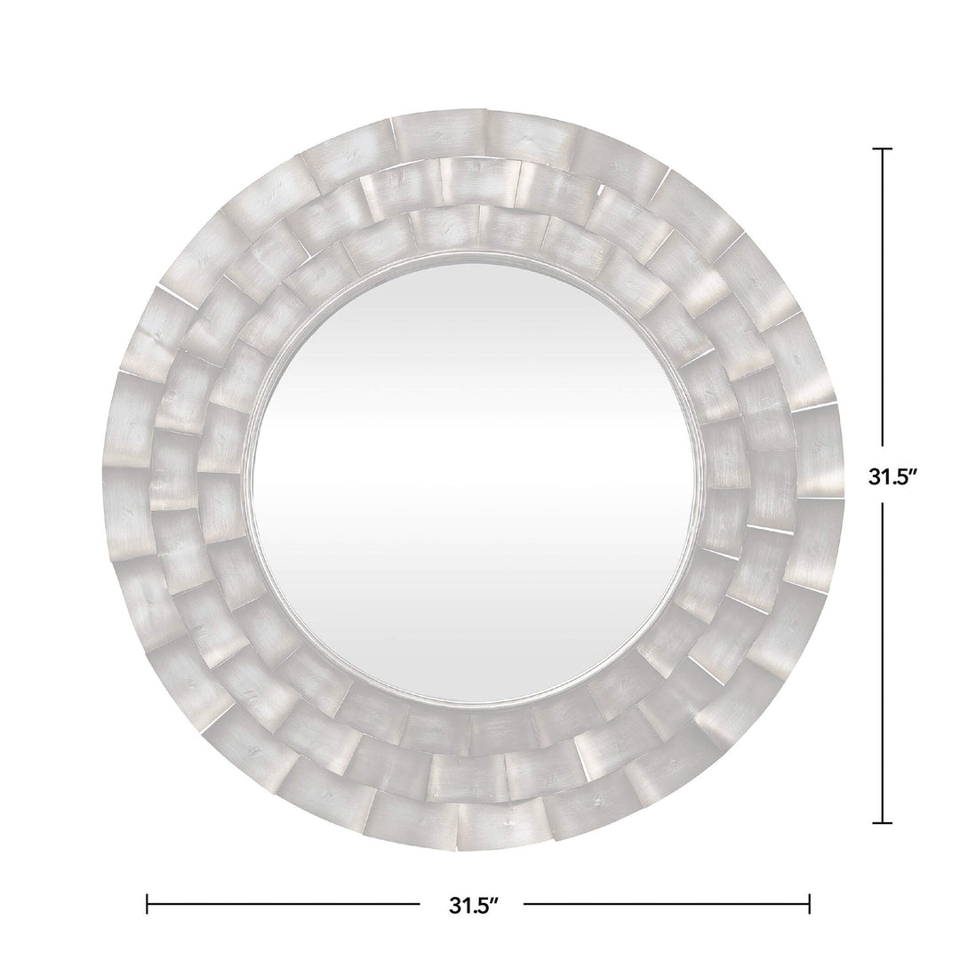 Modern Metal Mirror American Crafted Aged Metallic 31.5 X 0.95 in Grey - Diamond Home USA