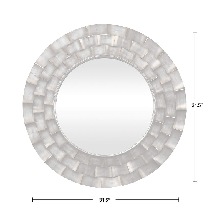 Modern Metal Mirror American Crafted Aged Metallic 31.5 X 0.95 in Grey - Diamond Home USA