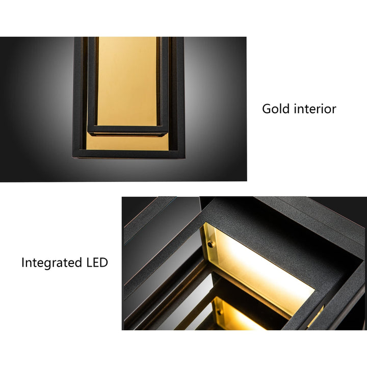 Modern Outdoor Led Wall Sconce Black Contemporary - Diamond Home USA