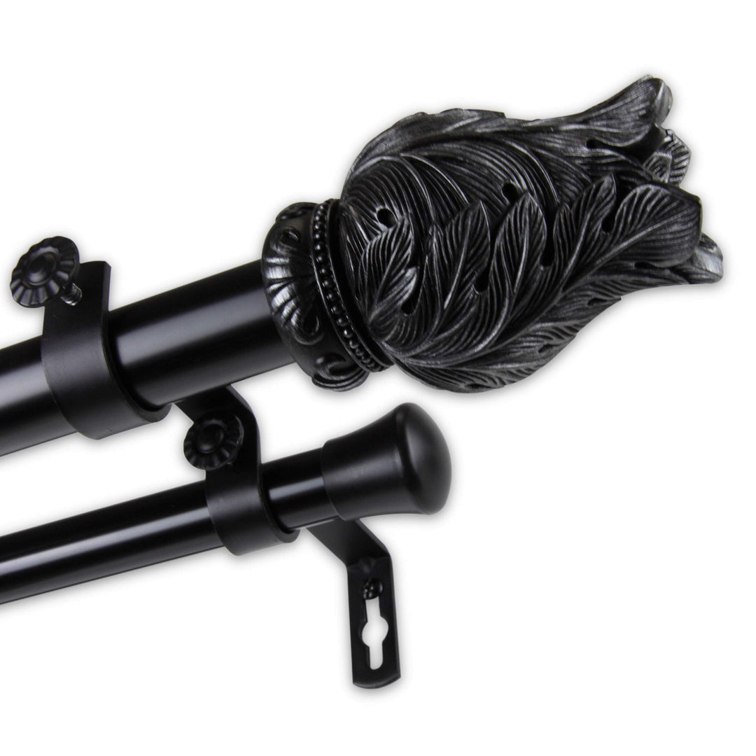 InSyleDesign Aremis 1 inch Diameer Adjusable Double Curain Rod Bronze 120 - Diamond Home USA
