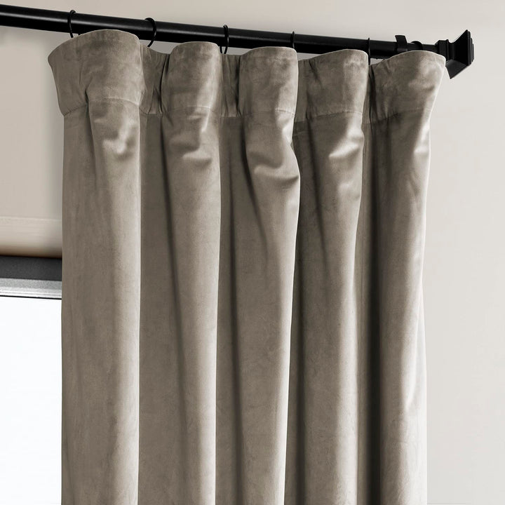 Exclusive Fabrics Heritage Plush Velvet Room Darkening Curtains (1 Panel) Luxury Velvet Curtains for Bedroom & Living Room.