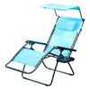 Jeco Oversized Zero Gravity Chair with Sunshade and Drink Tray Pacific Blue