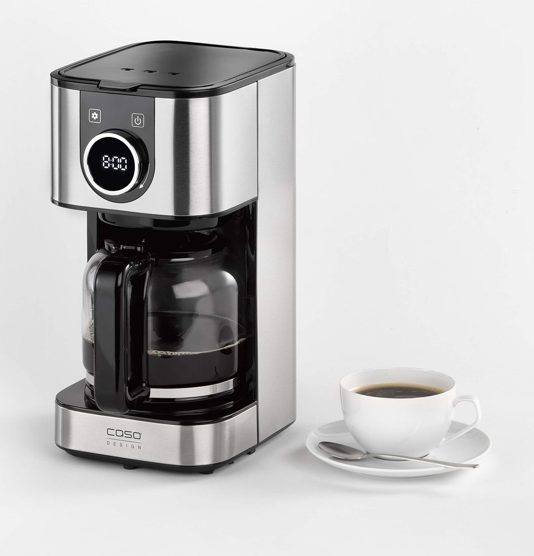 Caso Design Hot Brew 10 cup Coffee Maker 11858 stainless small - Diamond Home USA
