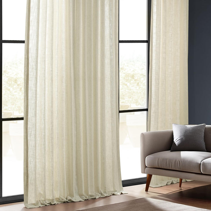 HPD Half Price Drapes Premium Heavy Faux Linen Curtains for Living Room (1 - Diamond Home USA