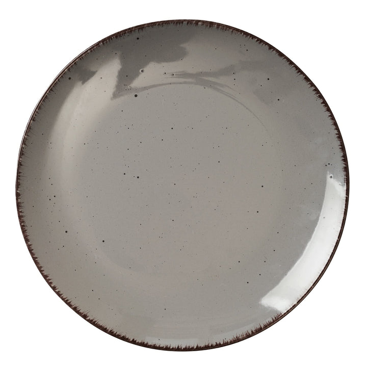 Dinnerware Set 2pcs Stoneware 2" X 5" Brown Solid Modern Contemporary Round - Diamond Home USA