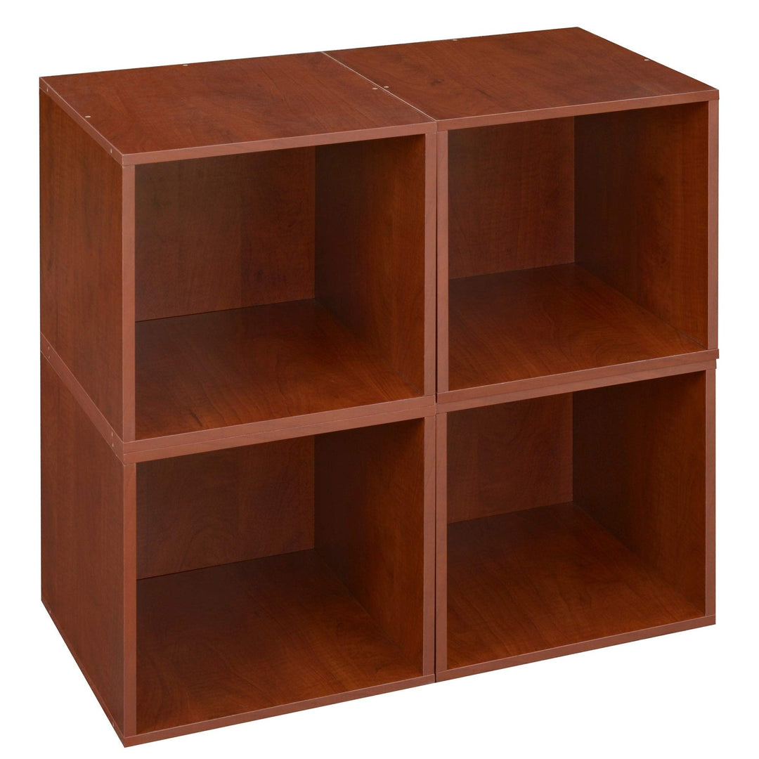 Storage Set 4 Cubes- Cherry Modern Contemporary Laminate Finish
