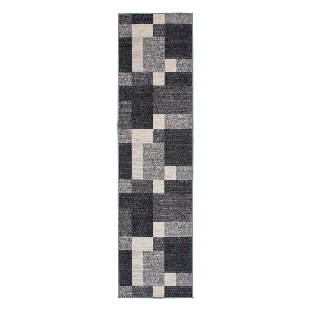 Rugshop Modern Boxes Design Non-Slip (Non-Skid) Area Rug Runner 2' X 7' (22" X - Diamond Home USA
