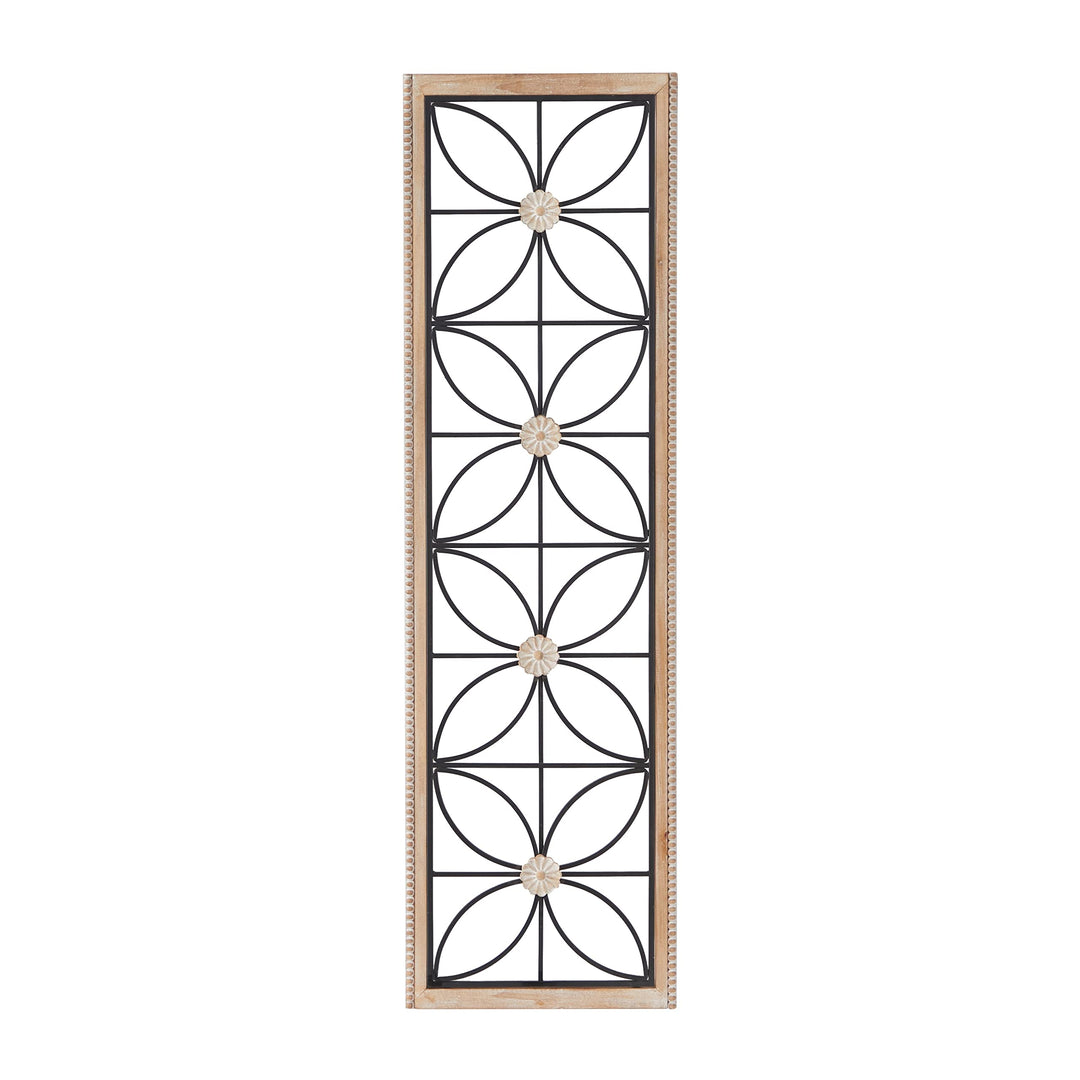 Black Metal Farmhouse Carved Wall Country