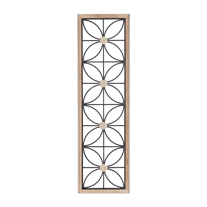 Black Metal Farmhouse Carved Wall Country