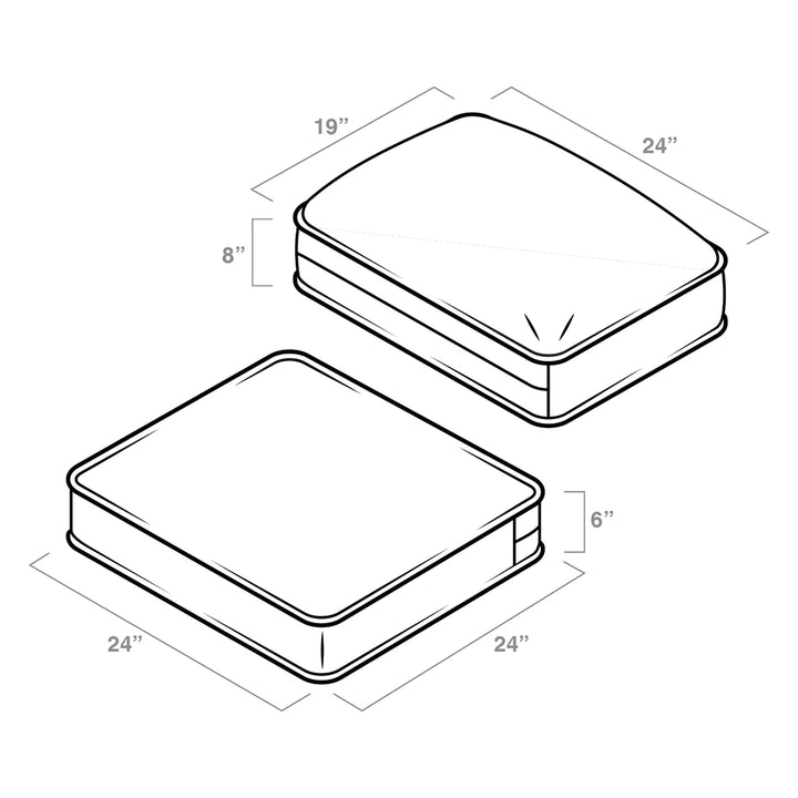 Arden Selections ProFoam 24 x 24 in Outdoor Plush Deep Seat Set