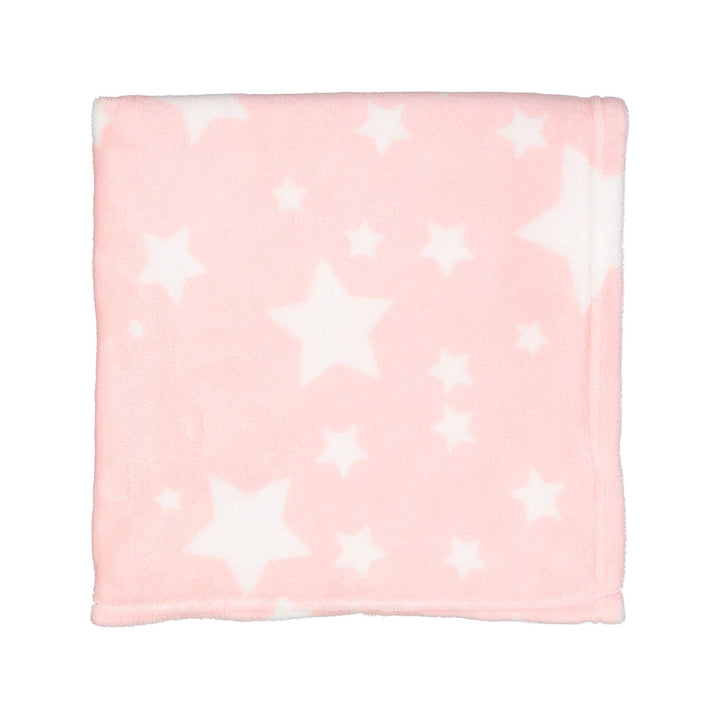 3 Stories Trading Co Plush Fleece Star Print Baby Blanket Grey - Diamond Home USA