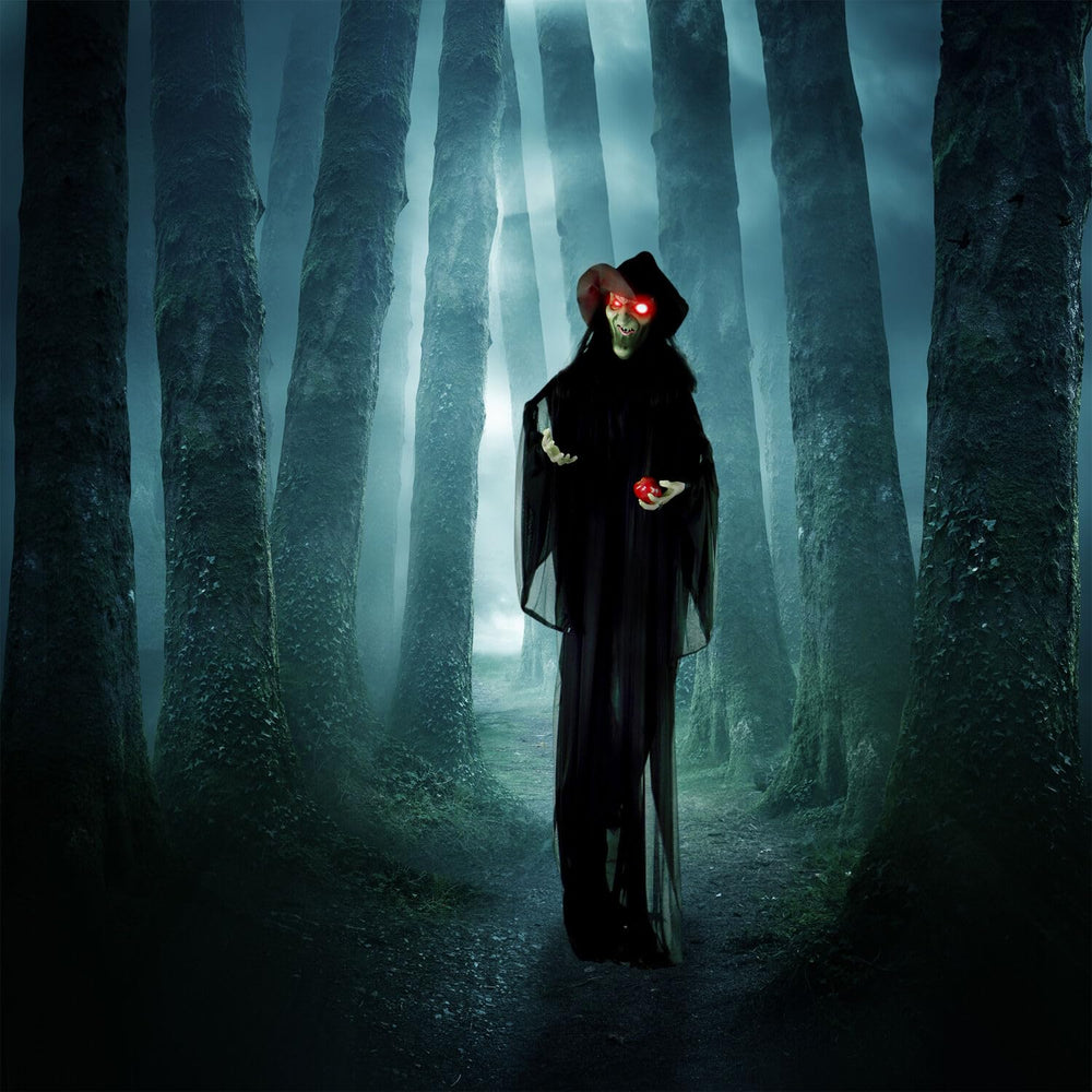 Haunted Hill Farm 95" Standing Witch Animatronic - Diamond Home USA