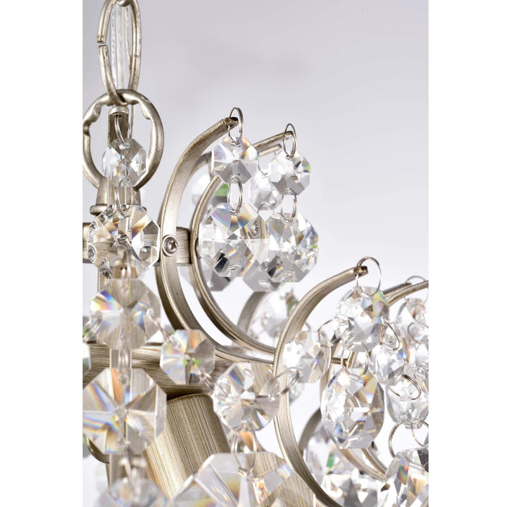 The Lighting Store Dalia Indoor 3-Light Crystal Chandelier Brushed Champagne - Diamond Home USA