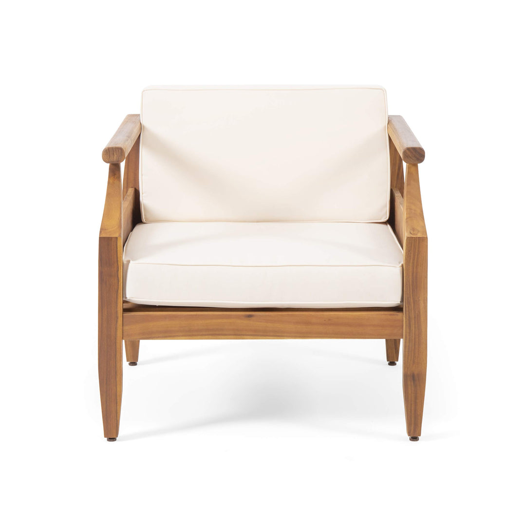 Christopher Knight Home Daisy Outdoor Club Chair with Cushion (Set of 2) Teak - Diamond Home USA