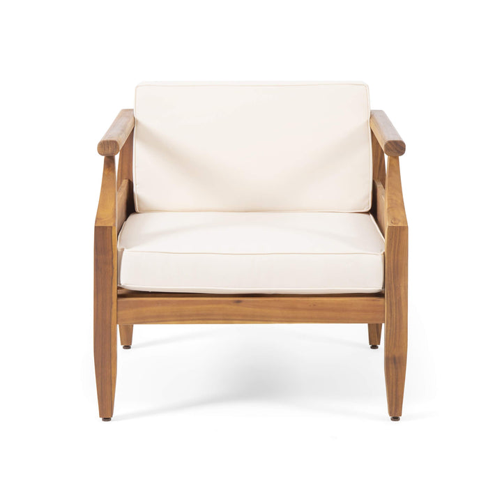 Christopher Knight Home Daisy Outdoor Club Chair with Cushion (Set of 2) Teak - Diamond Home USA