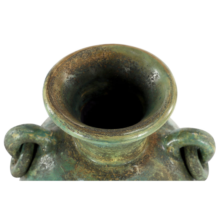 Green Ceramic Rustic Vase 23 X 13 12 - Diamond Home USA