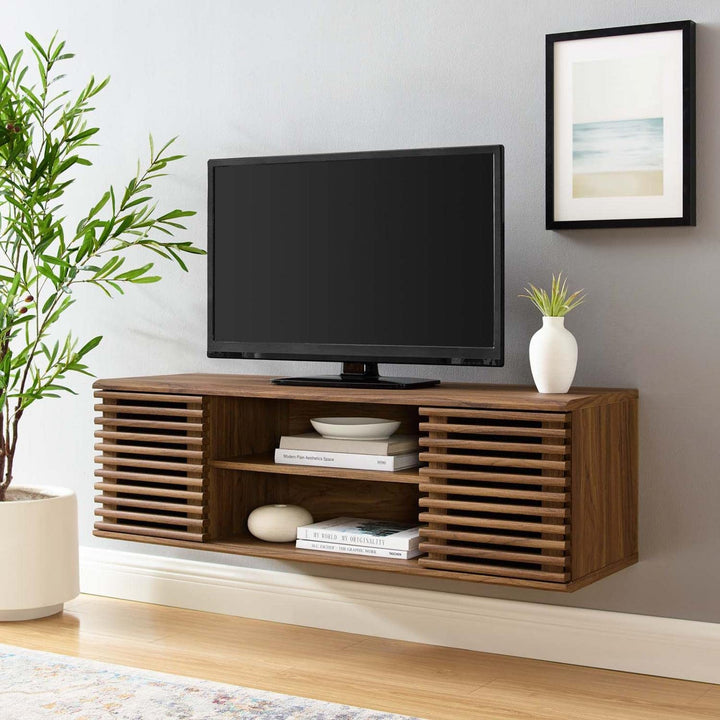 Modway Render 46" Mid-Century Modern all Mount Media Console TV Stand 46 Inch - Diamond Home USA