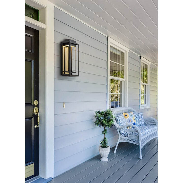 Modern Outdoor Led Wall Sconce Black Contemporary - Diamond Home USA