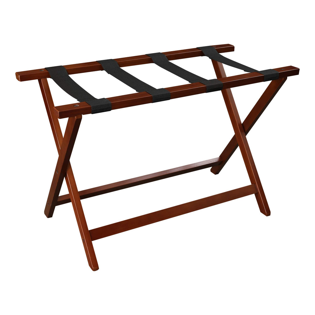 Casual Home Extra Wide Luggage Rack 29.75"W x 15"D x 19.25"H Walnut