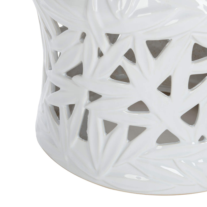 Safavieh ACS4573A Granda Ceramic Decorative Garden Stool White - Diamond Home USA