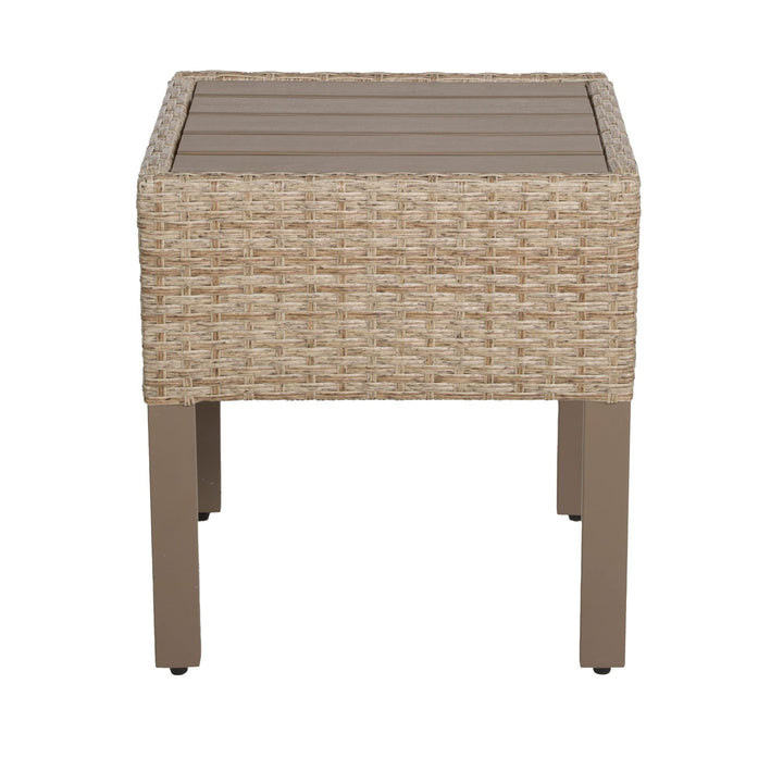 TK Classics TKC016B-ET Maui Outdoor End Table in Natural Aged Wicker Brown - Diamond Home USA
