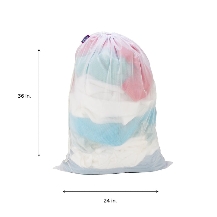 Woolite Santized Mesh Laundry Bag 2 Pack White - Diamond Home USA