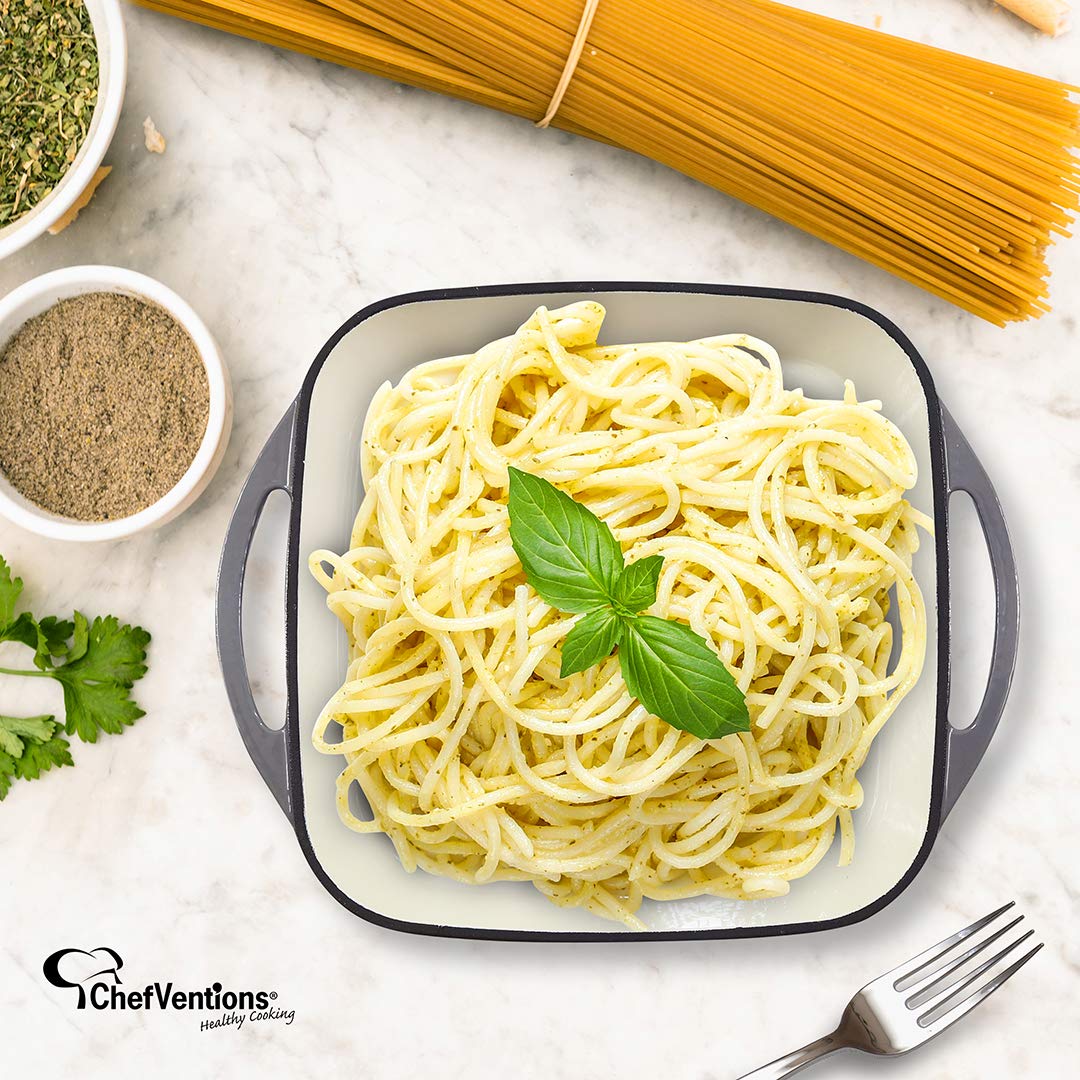 ChefVentions 10" Square Cast Iron Baker Heavy Duty Enameled Interior and - Diamond Home USA