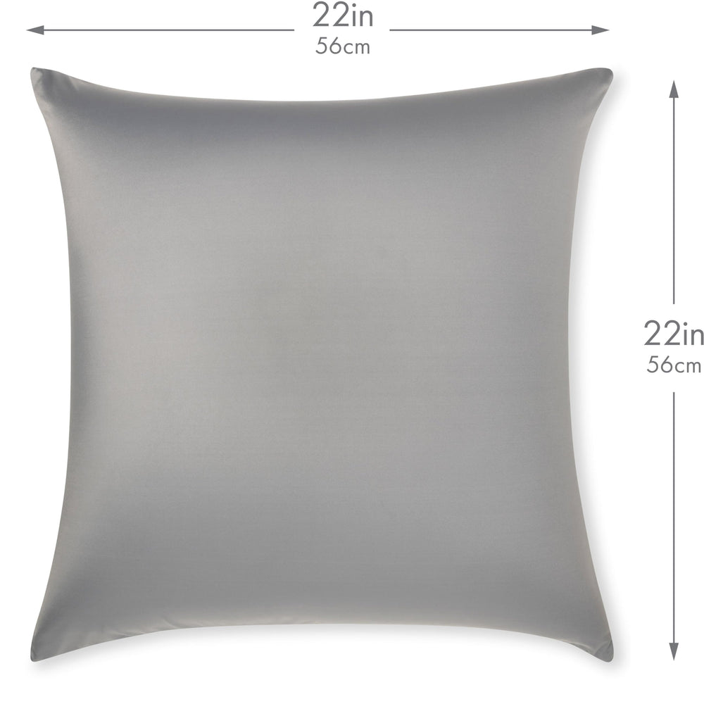 PILLOWY 22" x 22" Throw llow - Dark Grey: 1 PCS Luxurious Premium Microbead - Diamond Home USA