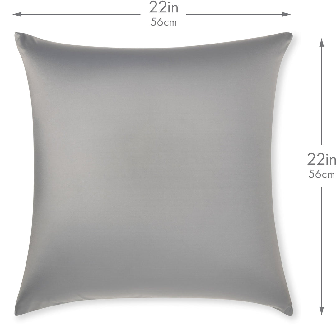 PILLOWY 22" x 22" Throw llow - Dark Grey: 1 PCS Luxurious Premium Microbead - Diamond Home USA