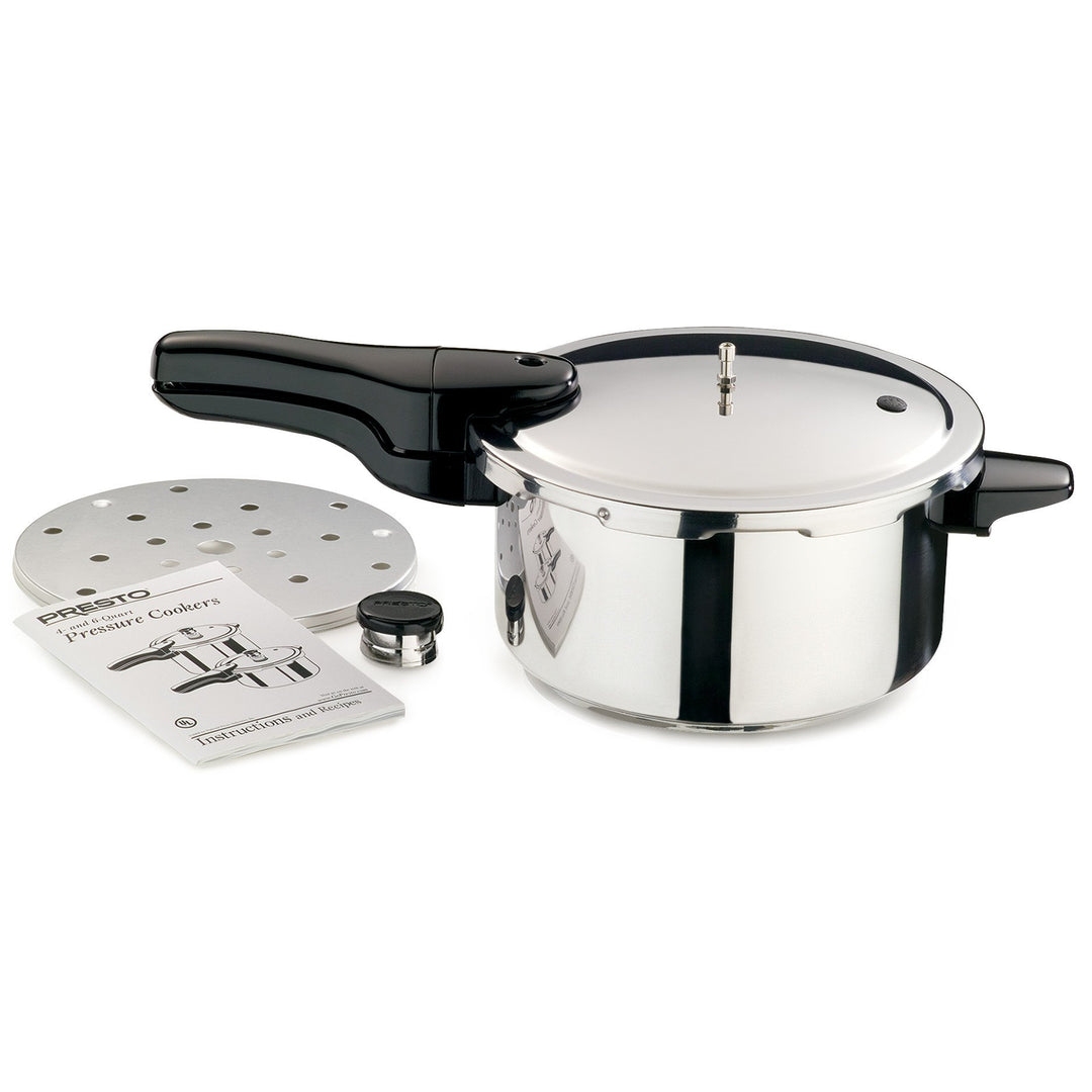 Presto Stainless Steel 01341 4-Quart Pressure Cooker 4 QT - Diamond Home USA