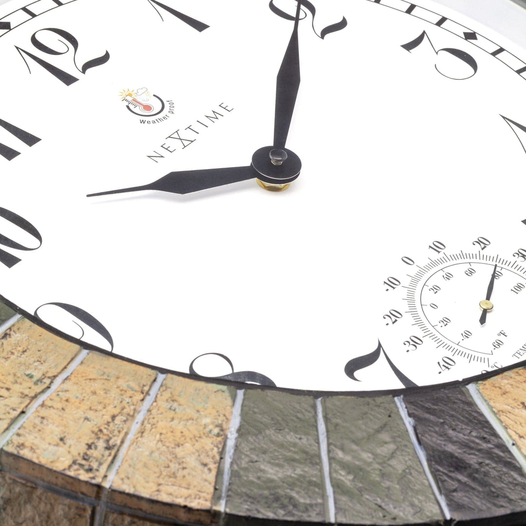 Large 17.1-inch Weatherproof Outdoor Wall Clock with Multi Color Lake House - Diamond Home USA