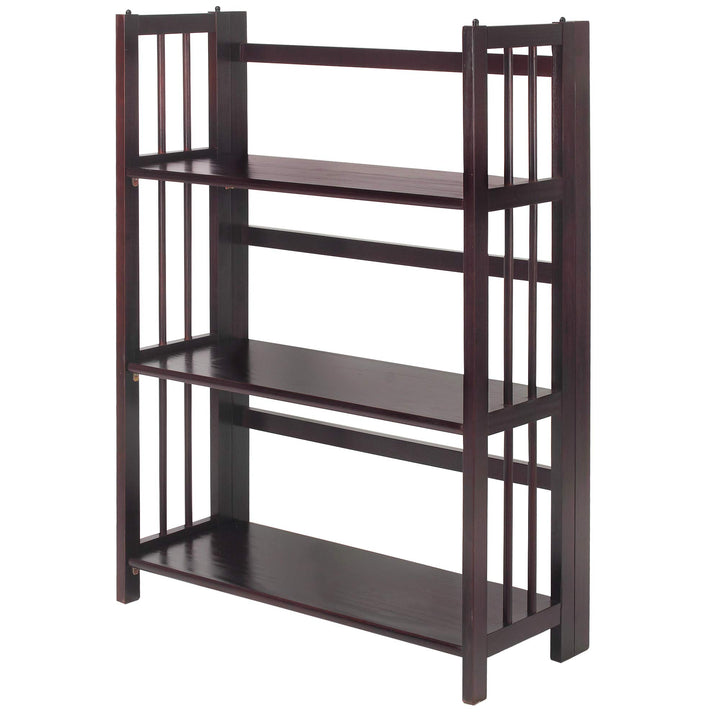 Casual Home 3-Shelf 27.5" Wide Folding Stackable Bookcase Espresso (New)