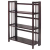 Casual Home 3-Shelf 27.5" Wide Folding Stackable Bookcase Espresso (New)