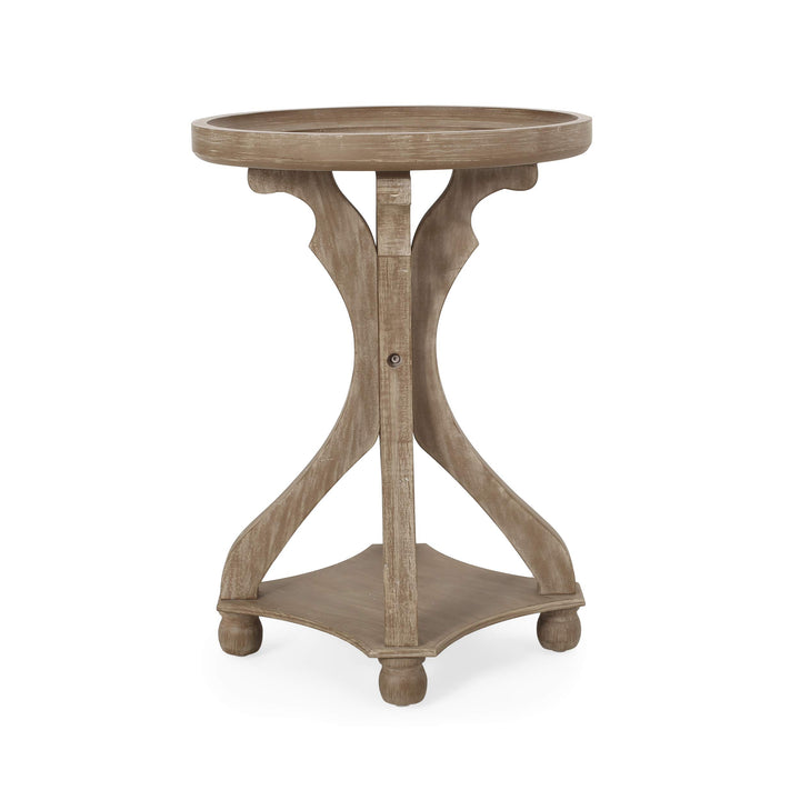Christopher Knight Home Estelle French Country Accent Table with Round Top Natural - Diamond Home USA
