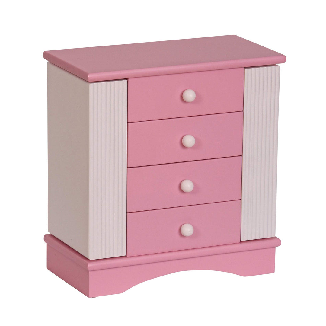Girl's Wooden Musical Ballerina Jewelry Box Pink MDF