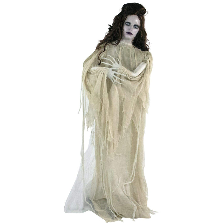 Haunted Hill Farm Life-Size Scary Demon Lady Halloween Animatronic with Touch - Diamond Home USA