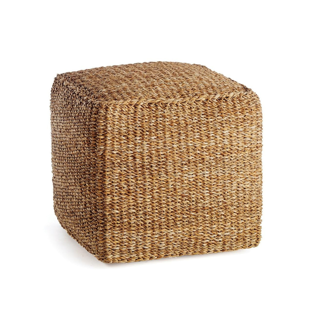 Seagrass Square Pouf Natural Classic Rattan
