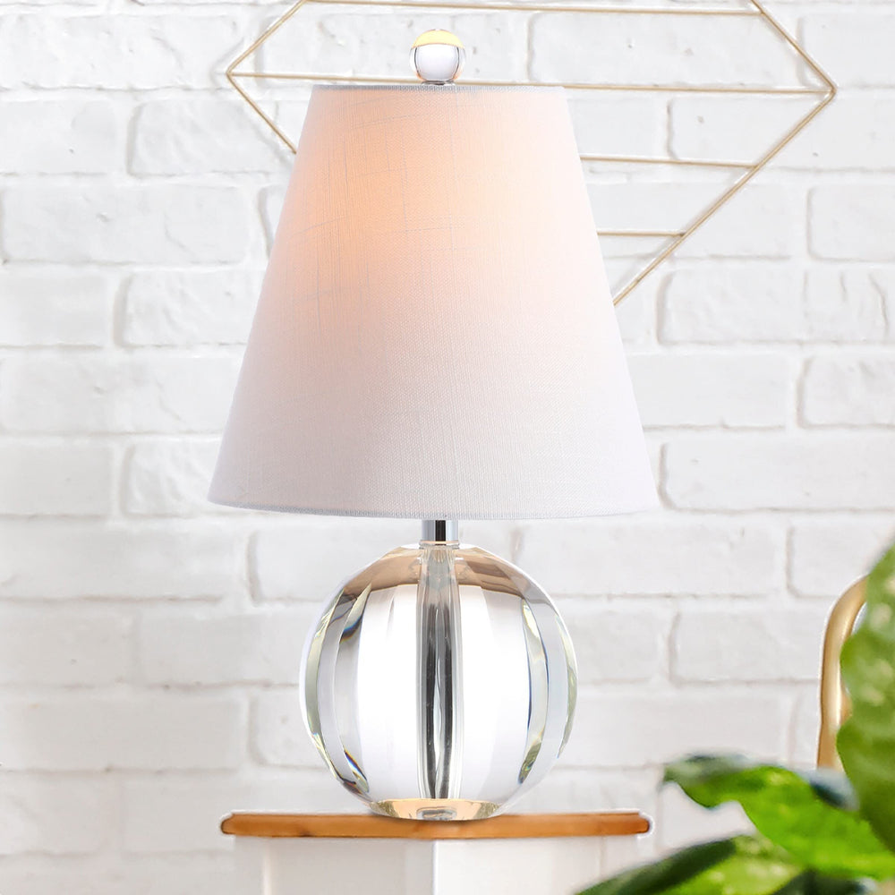 16" Crystal Ball/Metal Led Table Lamp Clear Glam Traditional Transitional Chrome - Diamond Home USA