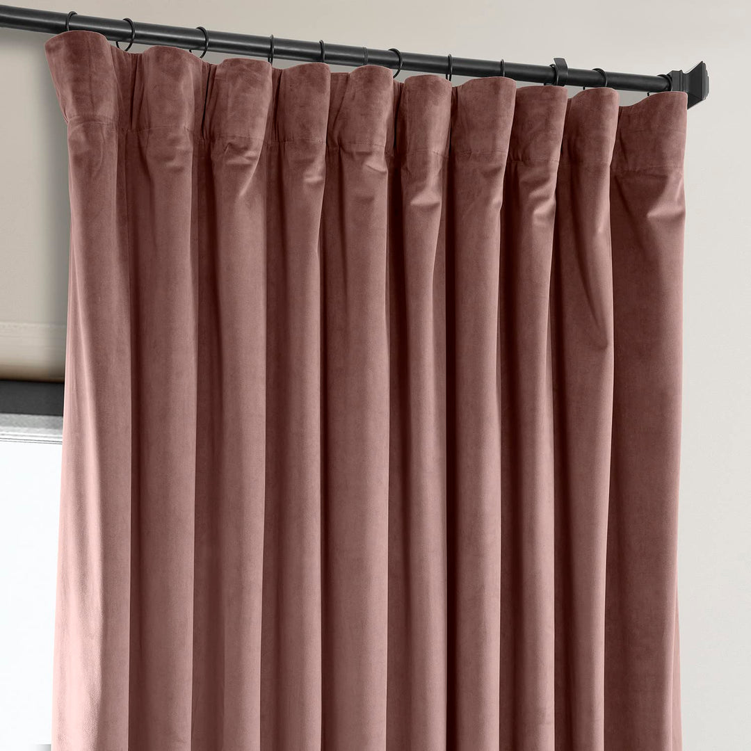 Exclusive Fabrics Heritage Plush Velvet Room Darkening Curtains (1 Panel) Luxury Velvet Curtains for Bedroom & Living Room.