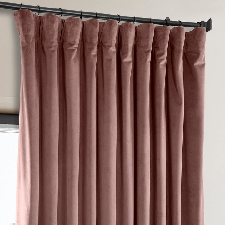 Exclusive Fabrics Heritage Plush Velvet Room Darkening Curtains (1 Panel) Luxury Velvet Curtains for Bedroom & Living Room.