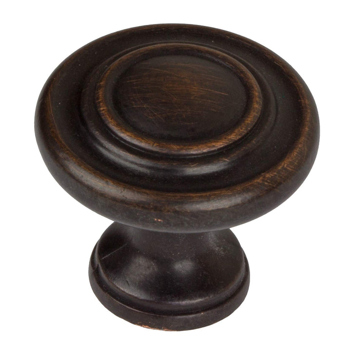 1.25-inch Oil-Rubbed Bronze 3-Ring Round Cabinet Knobs (Pack of 10) Brown