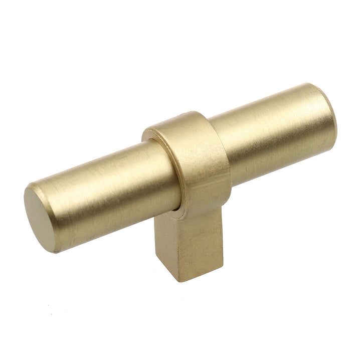 GlideRite 2.25-inch Solid Satin Gold Euro Cabinet T-Knob (Pack of 10)