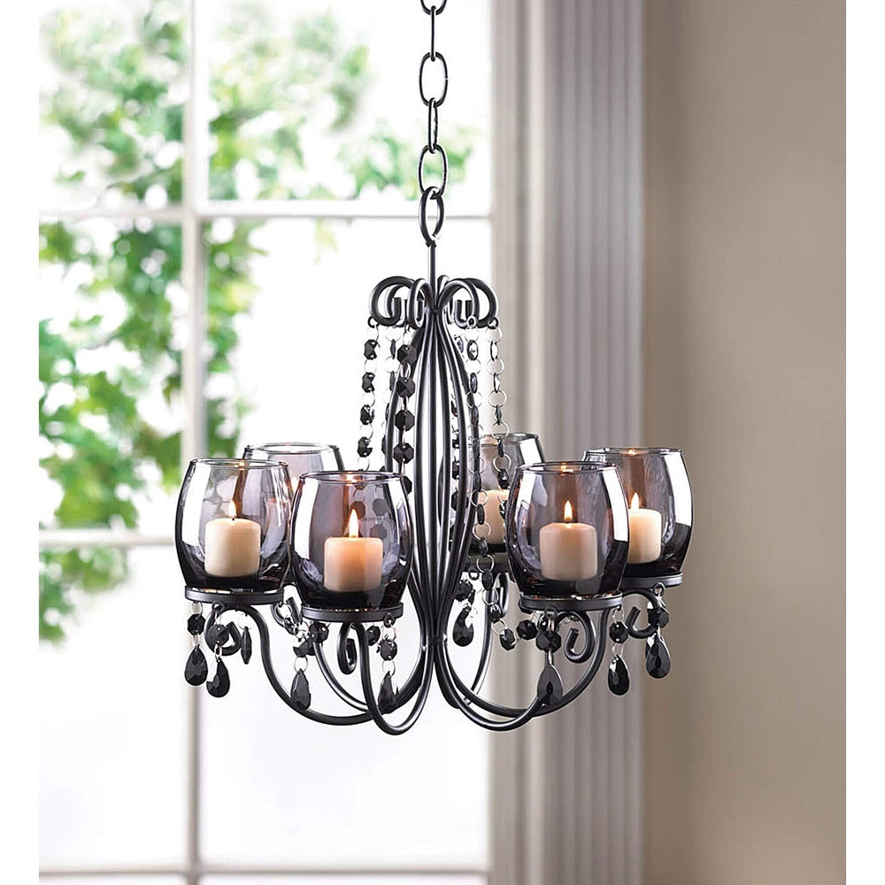 BSD National Supplies Romantic Elegant Glowing Candle Chandelier - Diamond Home USA