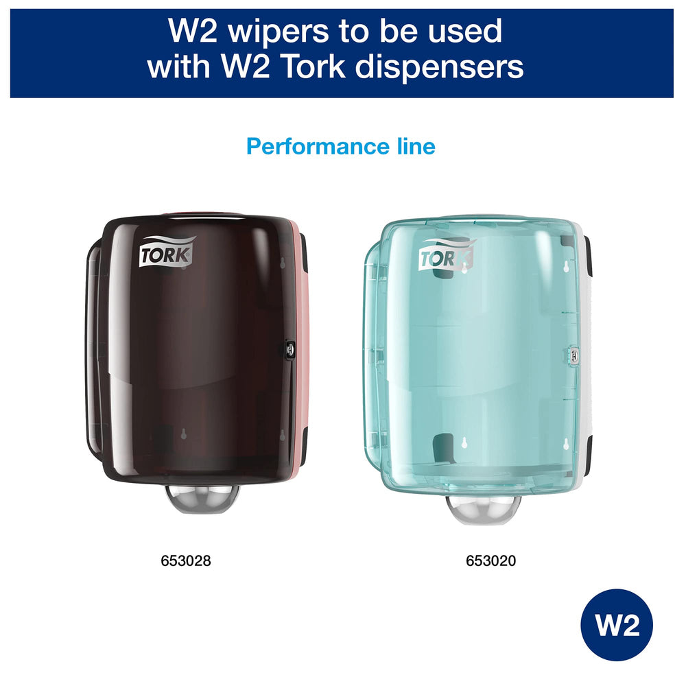 Tork Industrial Cleaning Cloth Centerfeed Gray W2 1 x 500 Cloths 520337 - Diamond Home USA