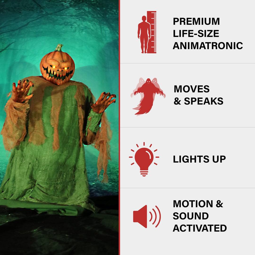 Haunted Hill Farm Motion-Activated Jack O' Lunger by Tekky Lunging Halloween - Diamond Home USA