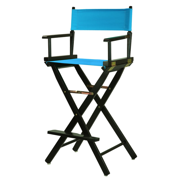 Casual Home Black Frame/Turquoise Canvas 30" Bar Height Directors-Chairs