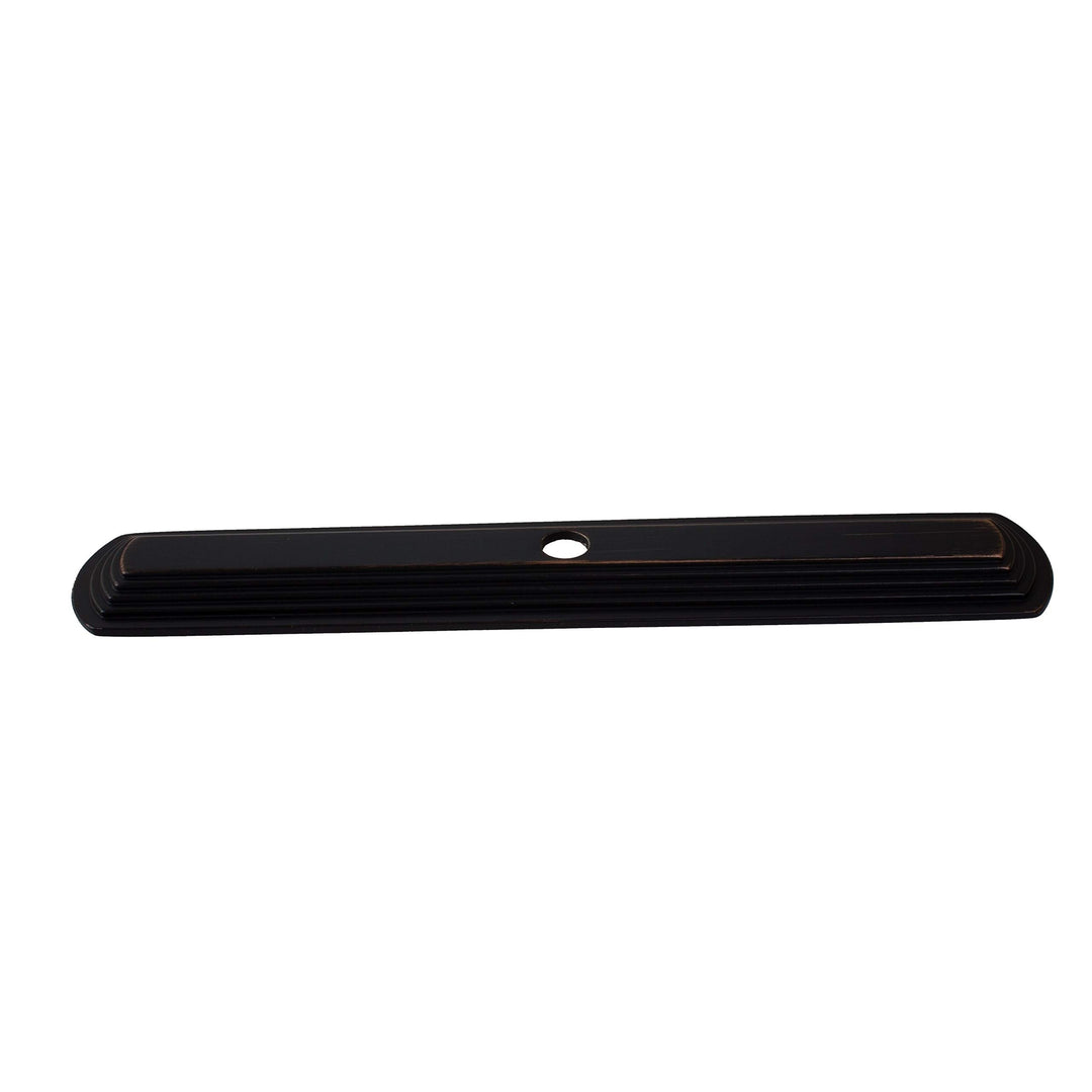 5-pk 6 in. Rubbed Bronze Rounded Rectangle Cabinet Backplate - Oil Zinc Finish - Diamond Home USA