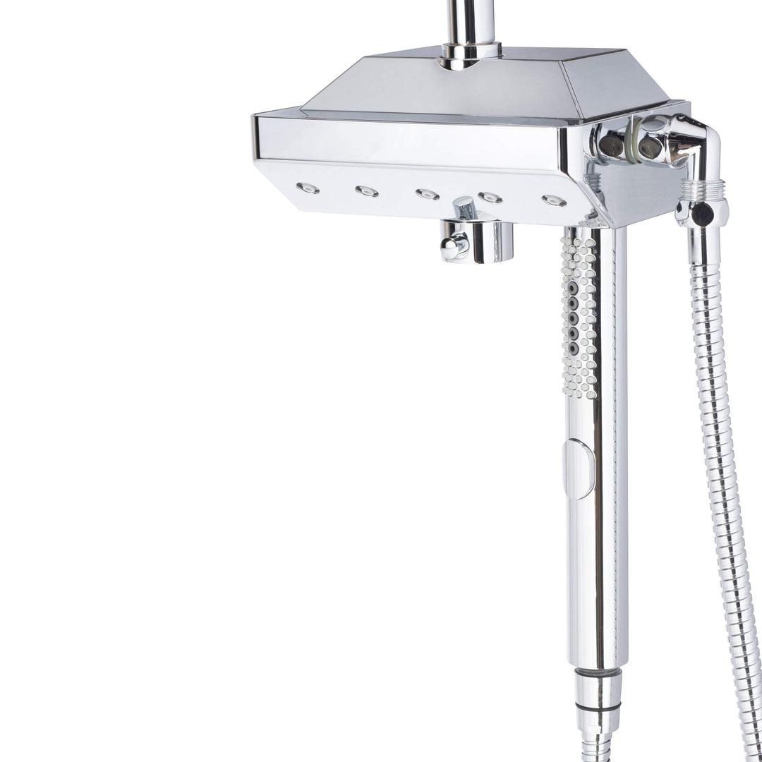 PULSE ShowerSpas 1054-CH Chrome AquaPower Shower System - Diamond Home USA